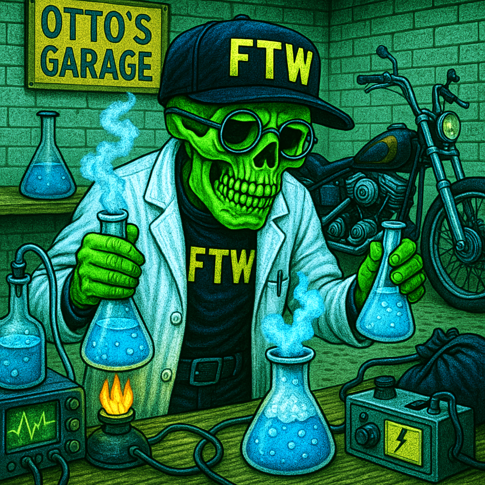 Herman in the chemistry lab