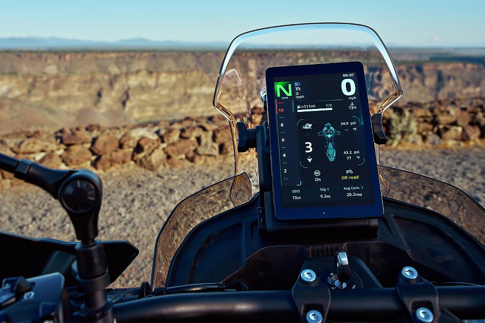 A close up of the Ibex 950's eight-inch TFT display.