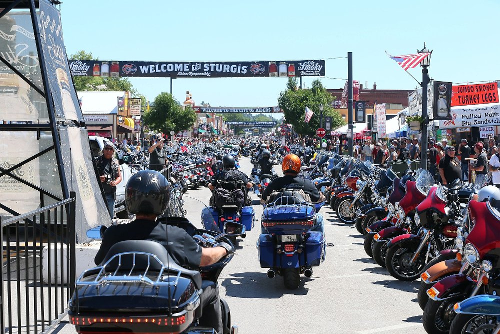 riding onto Main Street