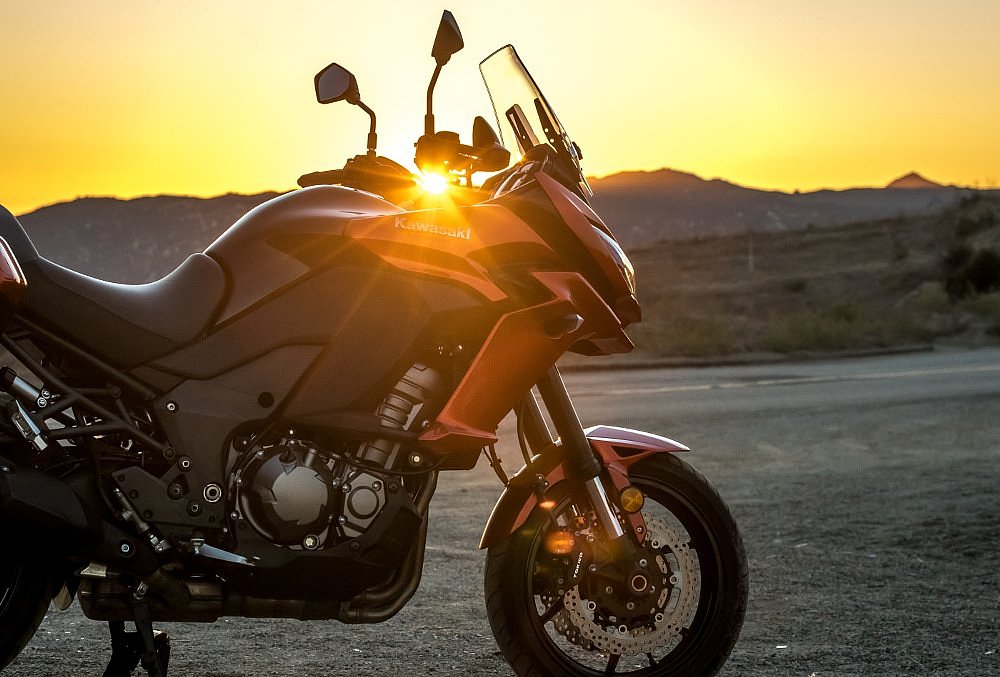 sunset and motorcycle