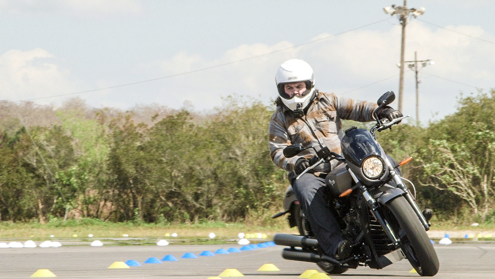 test riding the Victory Octane