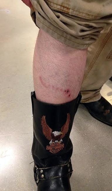 Leg tattoo