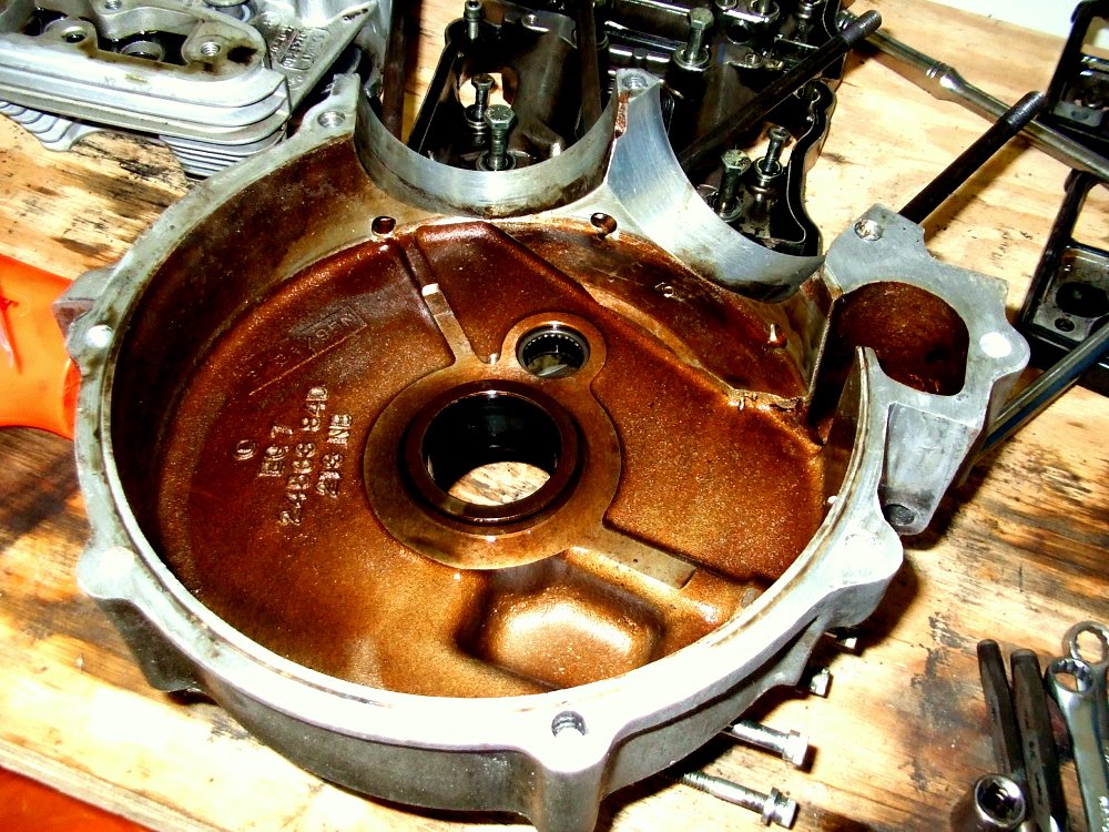 Baked-on oil