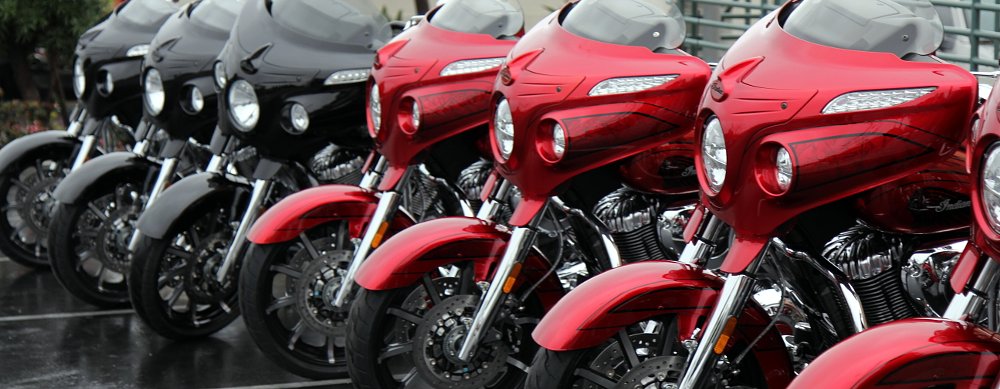 Bikes in a line