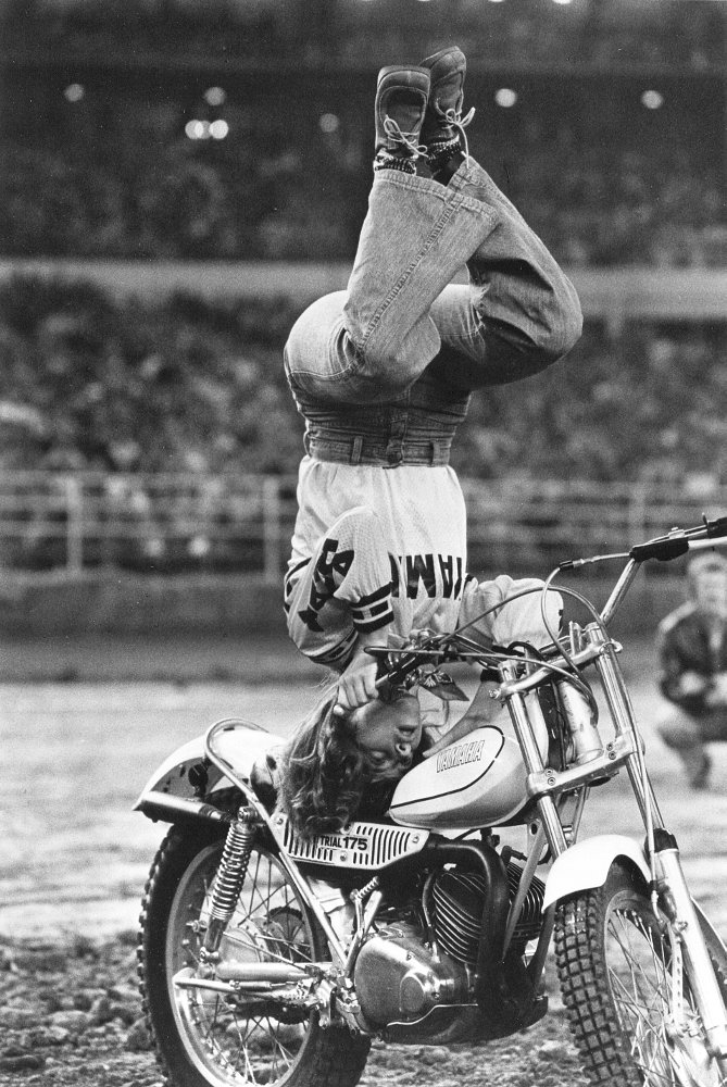 Debbie Evans headstand