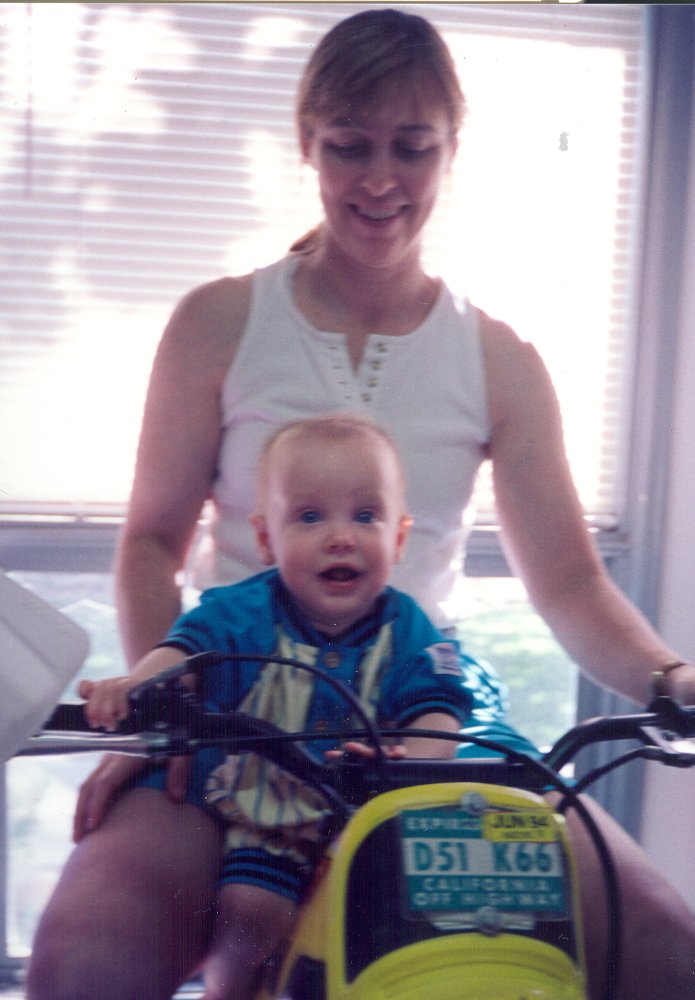 Debbie Evans and son