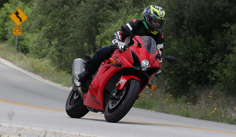 riding the GSX-R1000 in Texas
