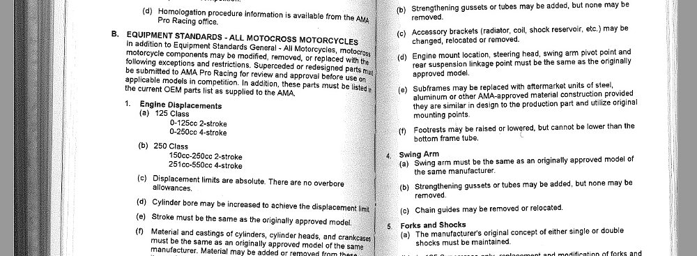 AMA rule book