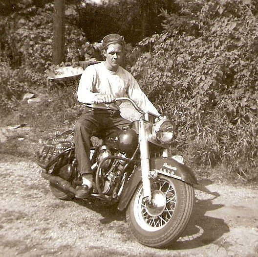 Jack Jackson on his '49 Pan.