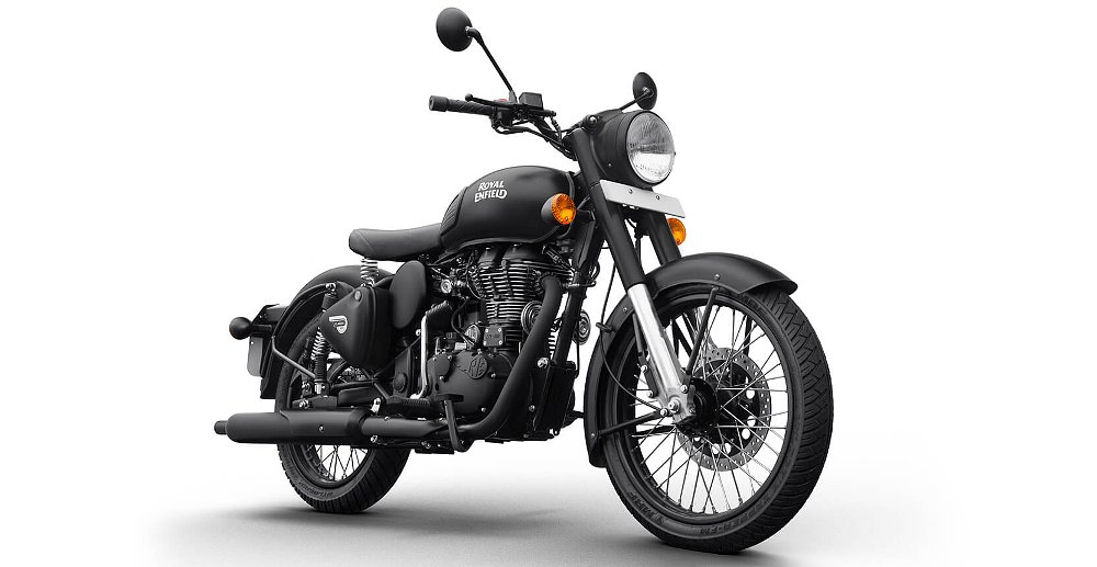 The base Classic 500 used for the ride. The limited versions have the NSG crest and about 5,000 miles on them. Royal Enfield photo. 