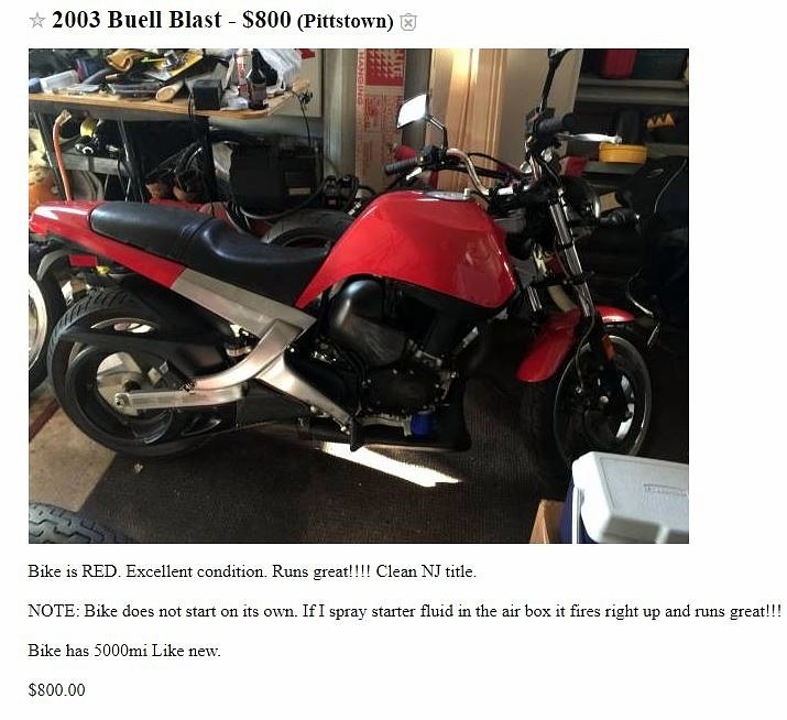 Buell Blast.