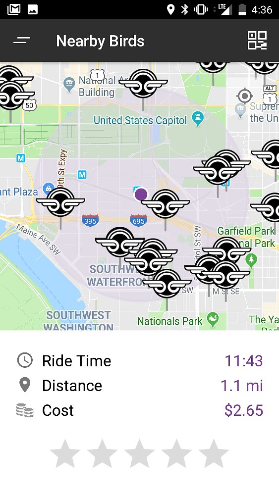 Bird app screenshot