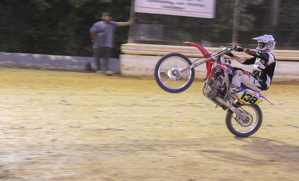 Flat track wheelie