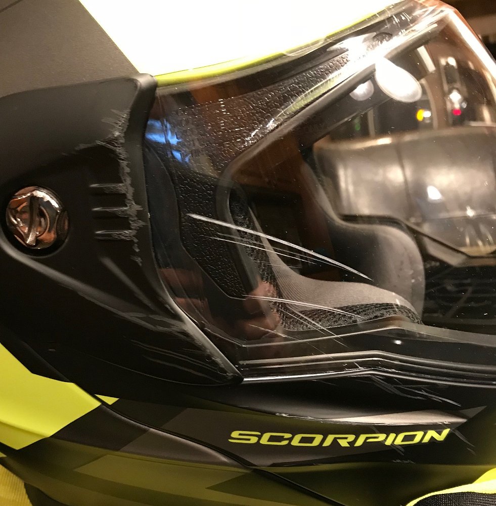 helmet damage