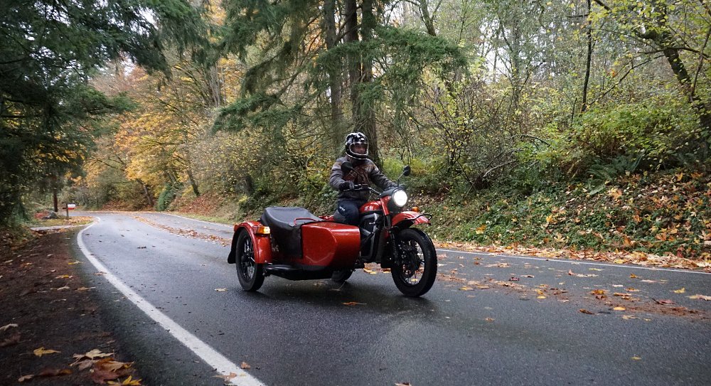 riding the Ural EV prototype