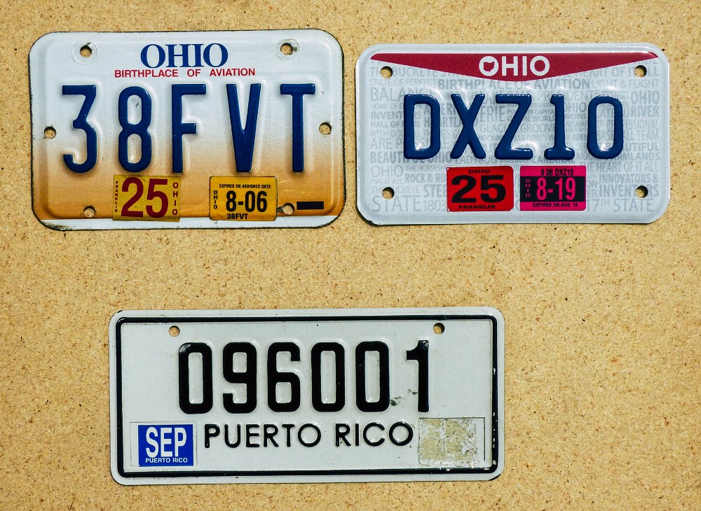 license plate sizes