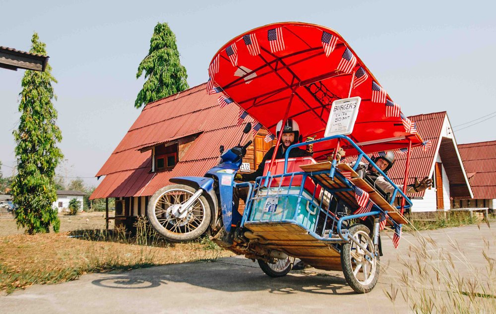 scooter sidecar wheelie