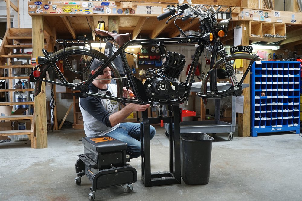 assembling a Janus motorcycle