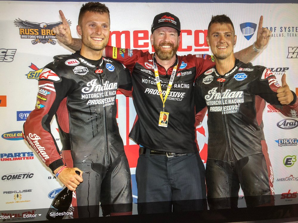 Gary Gray with Indian riders Briar and Bronson Bauman