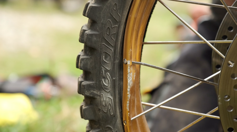 Bent Motorcycle Rim