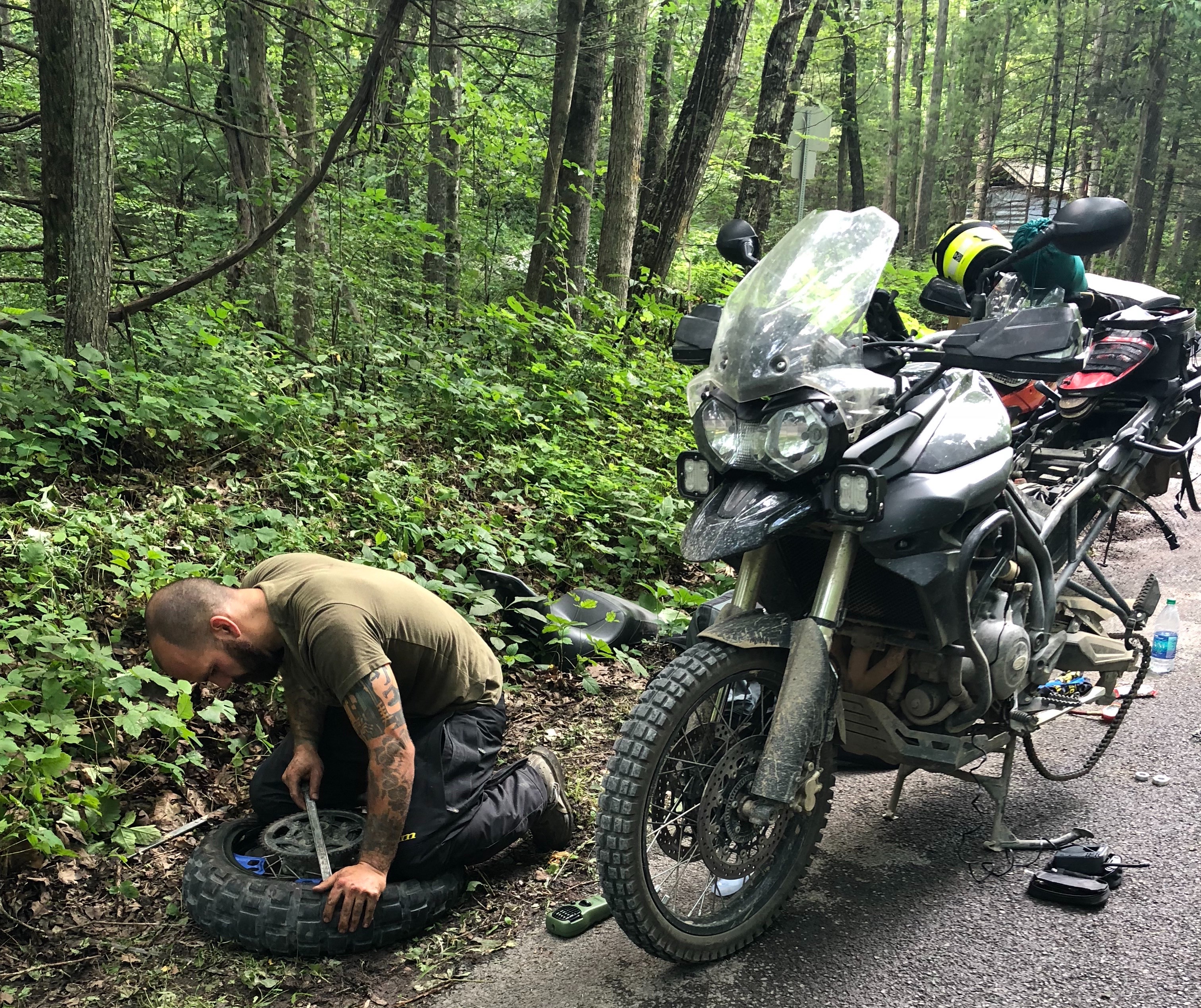 Joe Zito Tire Change on the Trail