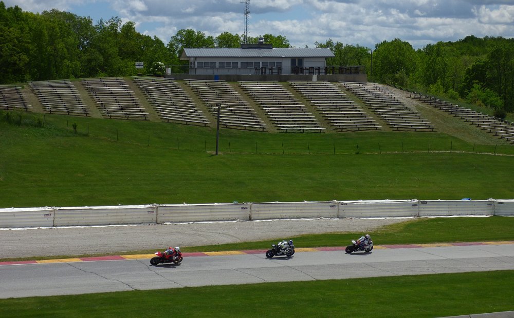empty grandstands at Road America