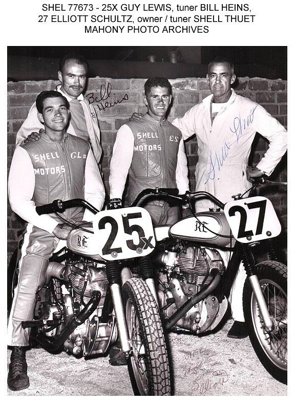 Historic photo of the record-setting Royal Enfield at Ascot