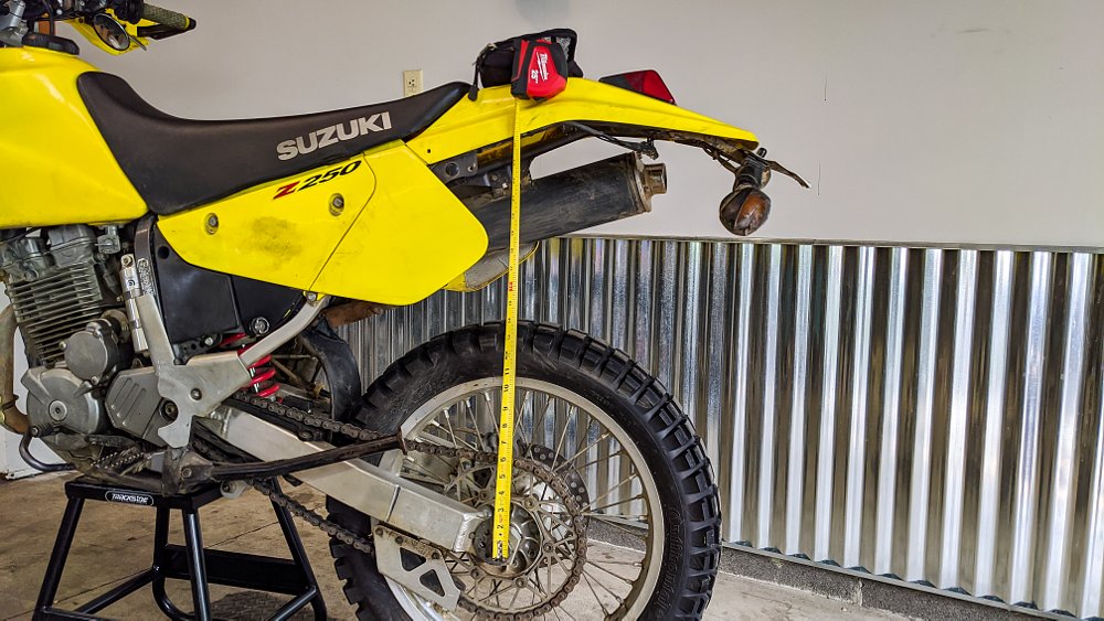 Dirt bike on stand