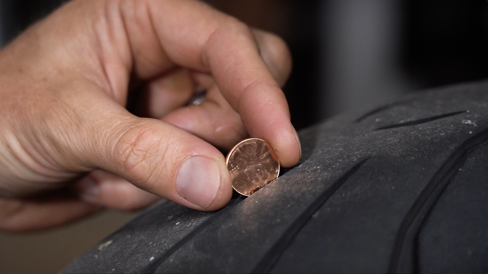 Tire tread depth 