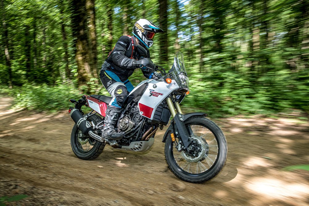 Spurgeon riding the Yamaha T7