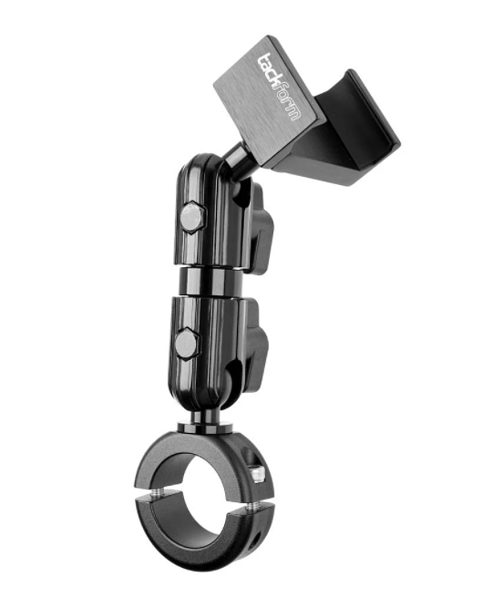 Tackform motorcycle phone mounts are an excellent bang for the buck option. 