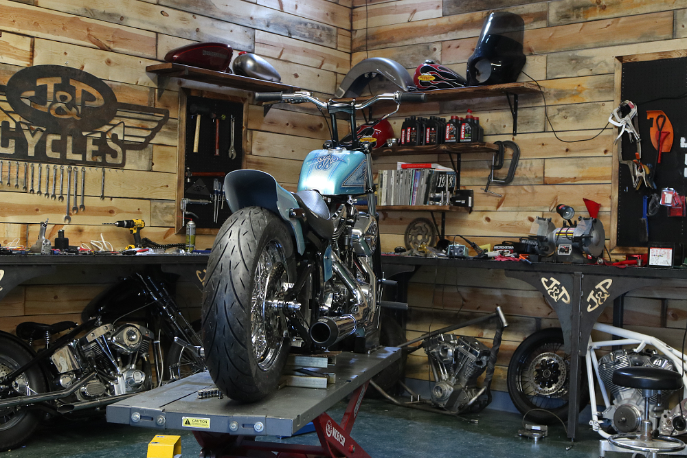 Softail in the shop