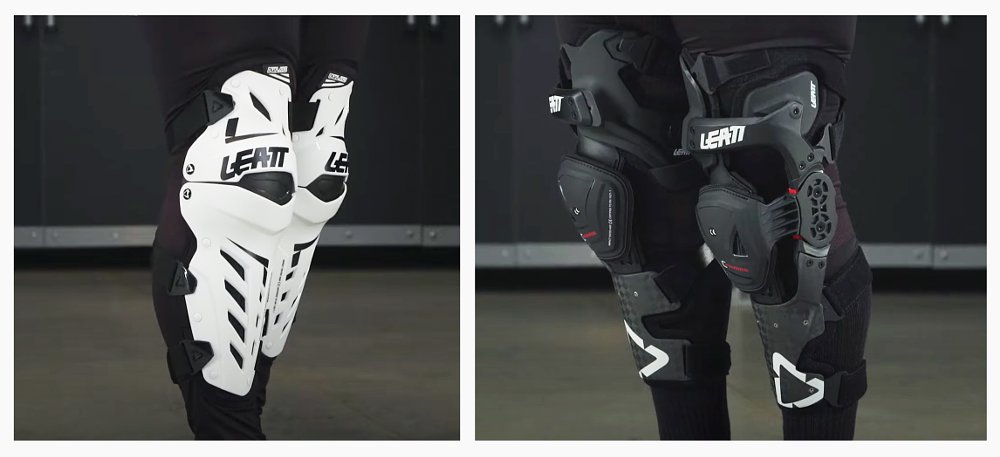 Much like knee guards, knee braces also provide impact protection but they also provide an excellent level of torsional and lateral protection.