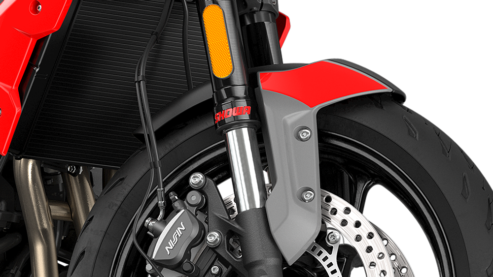 Front fork on the Triumph Trident. 