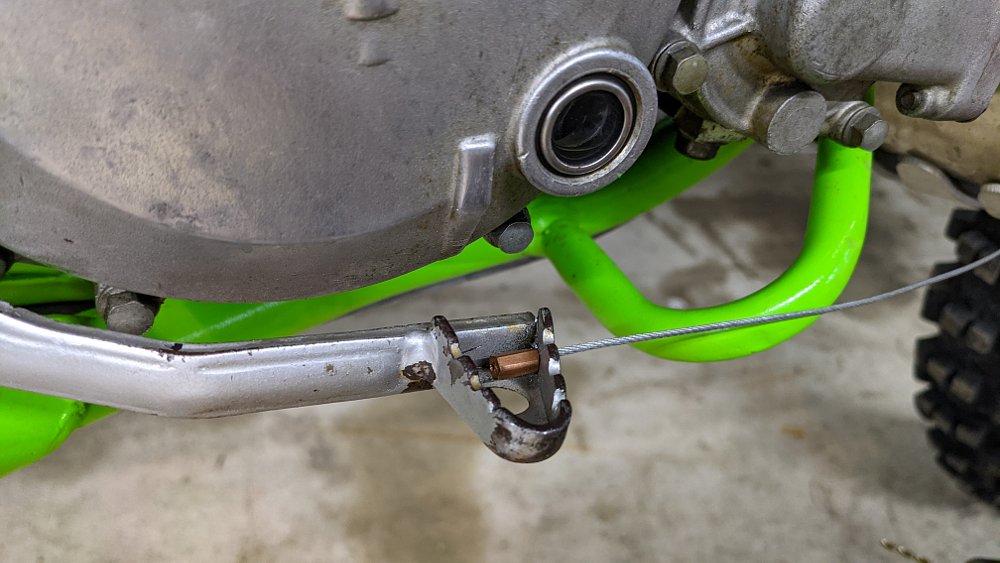 Brake snake cable drilling
