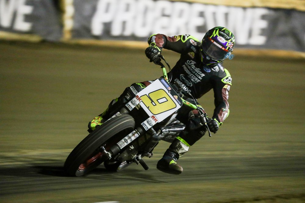 Jared Mees racing on the track
