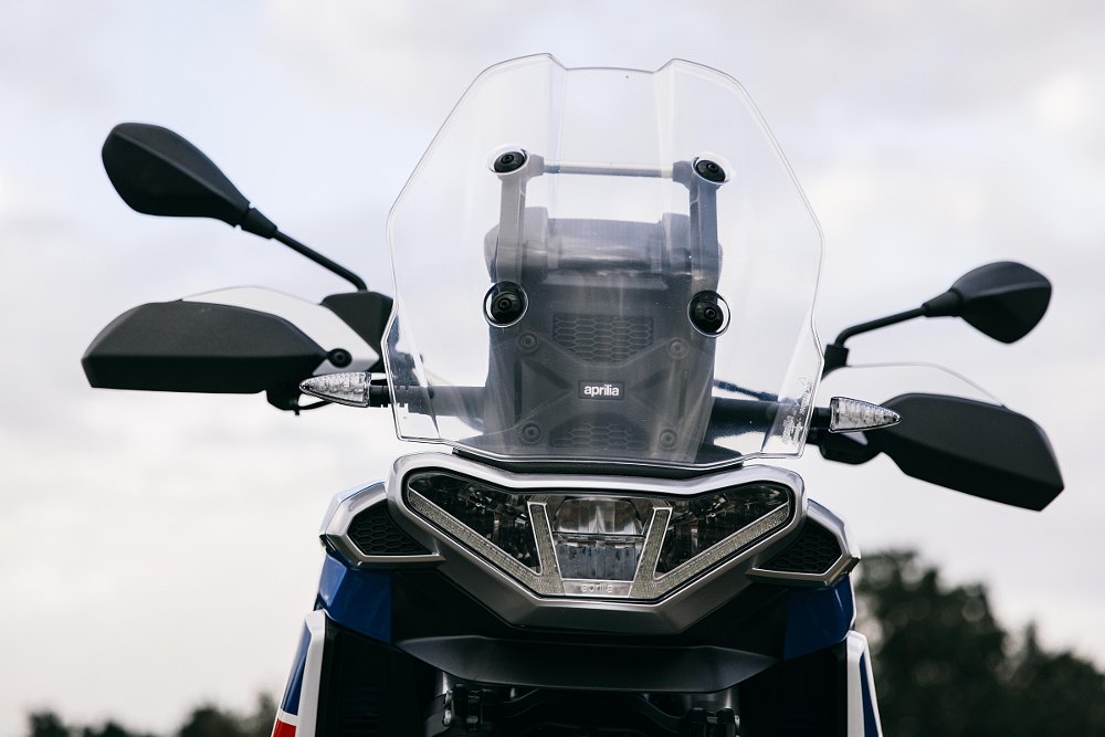 the front of the Aprilia Tuareg