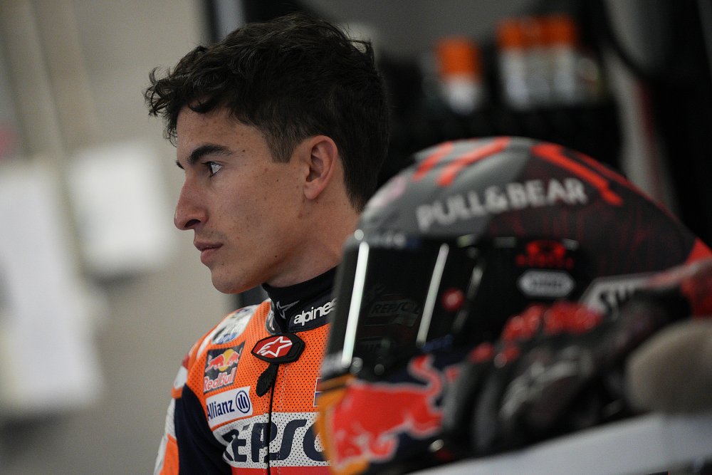 Marc Marquez in the paddock