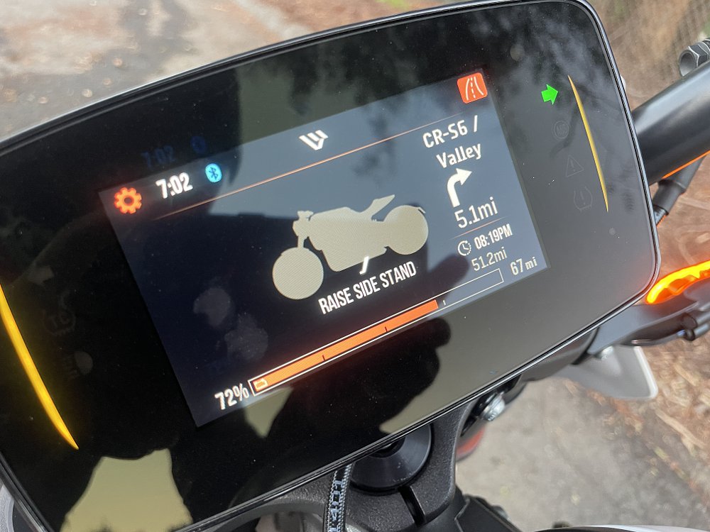 close up of the livewire one dash showing navigation directions