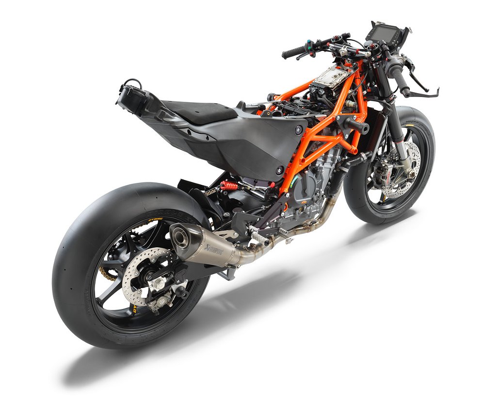 KTM RC 8C with the bodywork removed