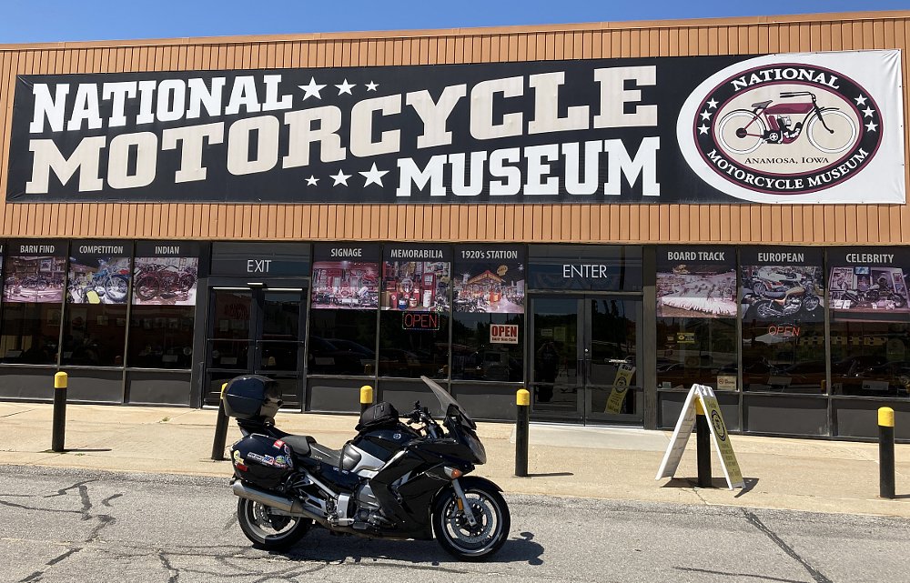 front of the National Motorcycle Museum