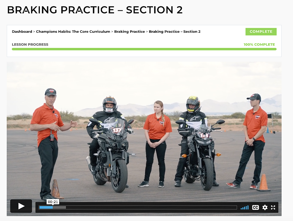 screenshot of a video of a group instruction