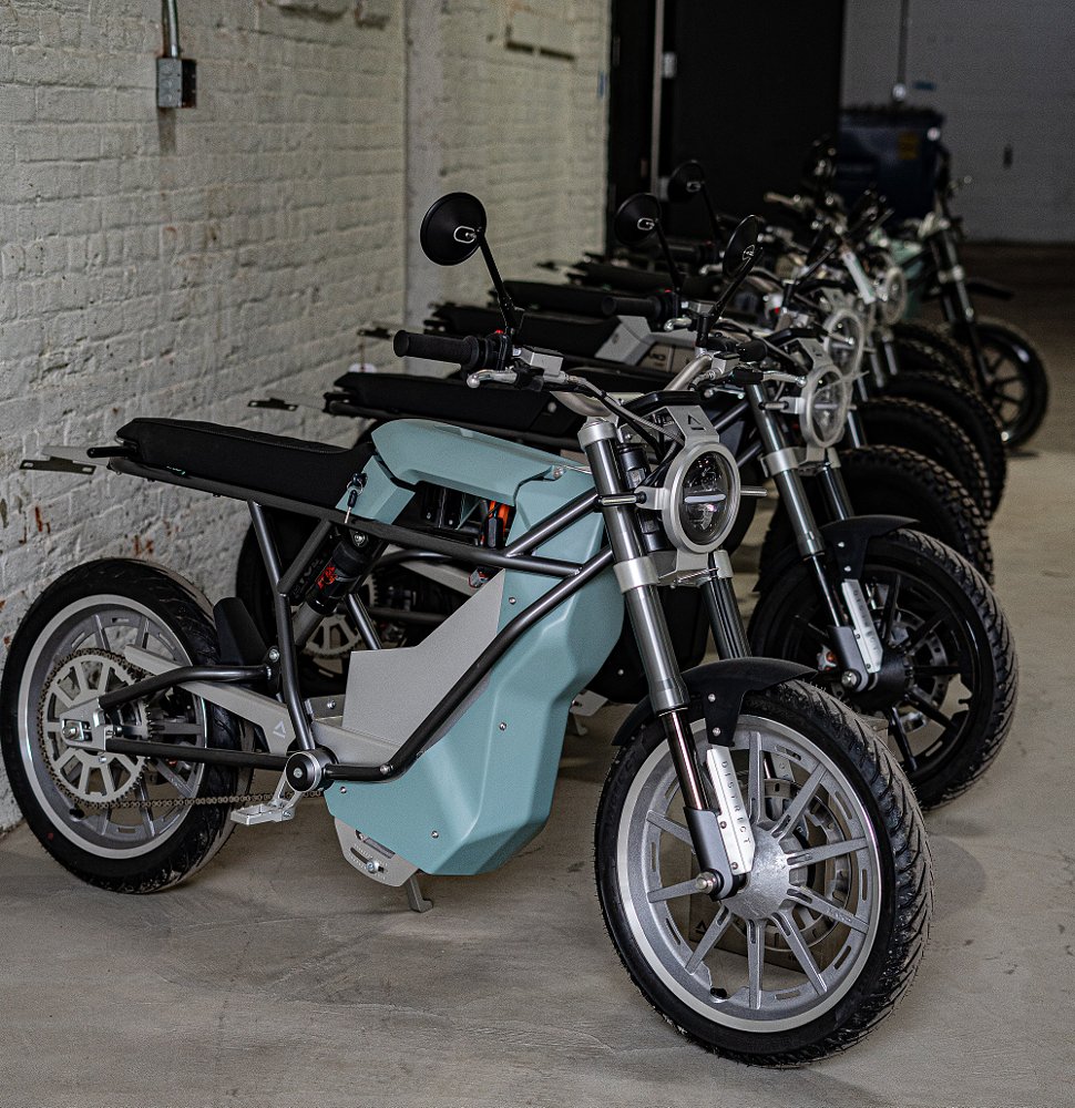 line of motorcycles at LAND facility