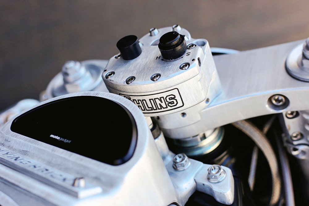 recessed digital display on the motorcycle