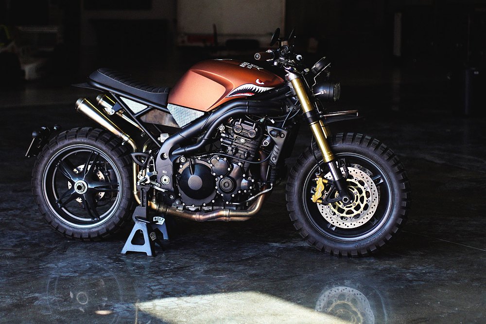 right side view of the Speed Triple custom