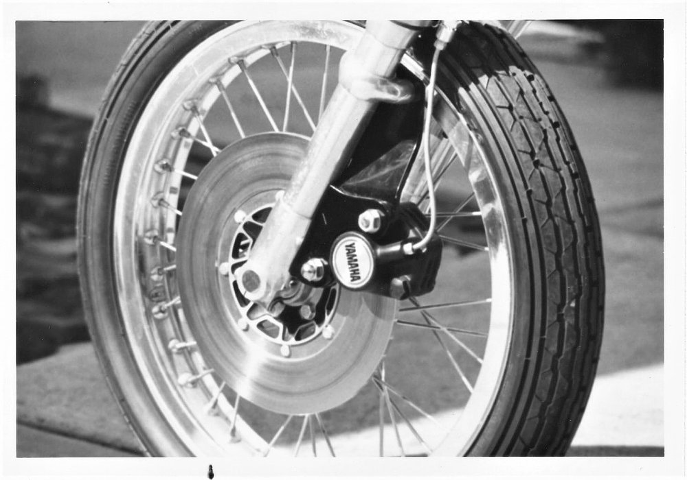 brake bracket mounted on the bike after it was painted black
