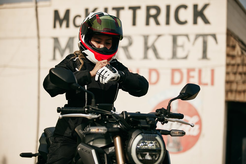 rider on a motorcycle
