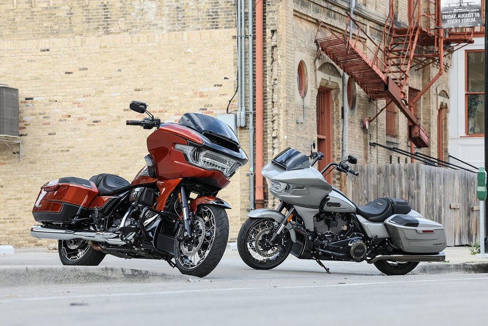 Harley-Davidson CVO Road Glides in two different colors