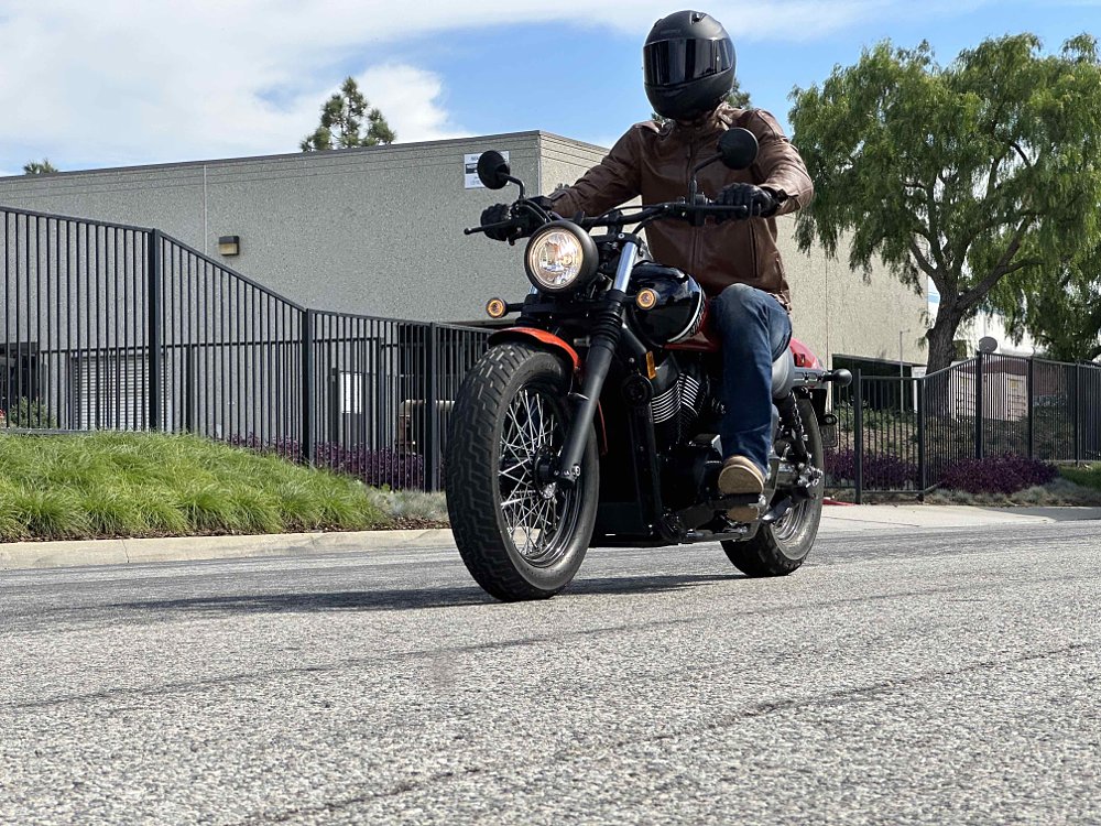 riding the Honda Shadow Phantom