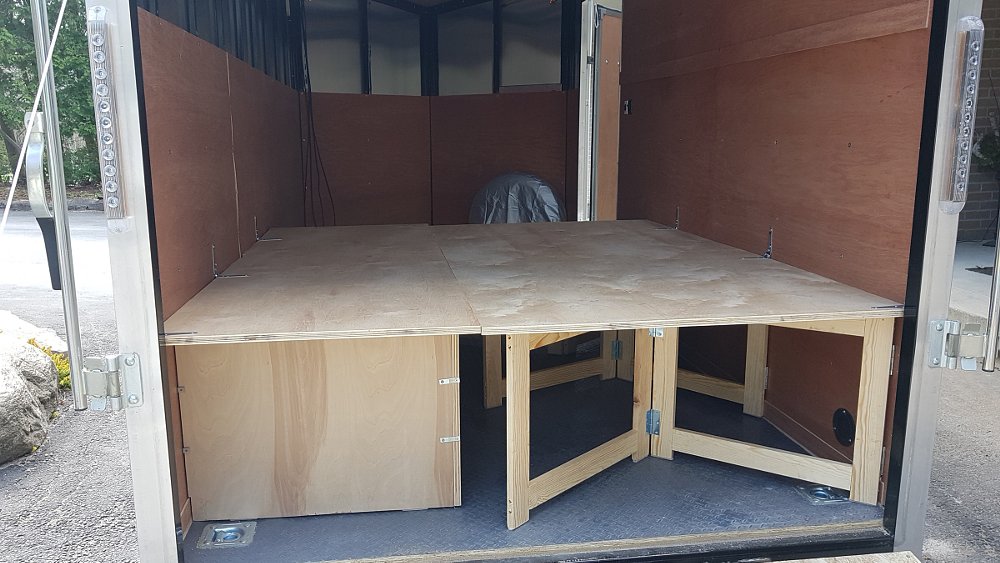 interior of the trailer